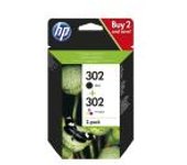 Multipack hp x4d37ae nº302 negro y tricolor f6u65ae - f6u66ae