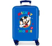 Disney Mickey Maleta De Cabina ABS Rígida Circle Mickey Azul