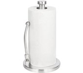 Portarrollos de cocina Portarrollos de papel de acero inoxidable Organizador Dispensador de rollos para encimera de cocina Mesa de comedor casera (Plata)