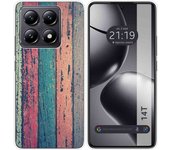 Tumundosmartphone Funda Silicona para Xiaomi 14T 5G diseño Madera 10 Dibujos