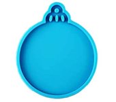 1pcs Round Shape Pendant Keychain Molds for Epoxy Resin  DIY Crafts Keychain Making Christmas Tree Decorations