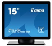 MONITOR IIYAMA 15" PCAP BEZEL FREE FRONT, 10P TOUCH, 1024X768, SPEAKERS, VGA, HDMI, 325CD/M², USB INTERFACE, EXTERNAL POWER ADAPTER, MULTITOUCH WITH SUPPORTED OS (T1521MSC-B2)