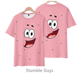 Summer Cartoon Anime SpongeBobs SquarePants Kids Tops Tshirt Short Sleeved Boys Clothes Girls One Piece Sonic Marios T-shirt