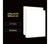 Fniiva 20/50PCS A3/A4 Glossy White Photographic Paper 260g Photo Paper Quick Dry for Canon Epson HP Color Inkjet Printer