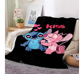6Sizes Disney Stitch Love Printed Blanket Children Adult Blanket Soft and Warm Bedding for Bed Sofa Outdoor Travel Cover Blanket