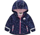 HONEYKING Softshell Jacket For Kids Waterproof Hooded Fleece Outerwear For Baby Toddler Rain Coats Children's Clothing For Girl