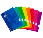 Libreta Grapada Oxford Formato A4 Cuadriculado - 48 Hojas - Tapa de Plástico - Colores Surtidos