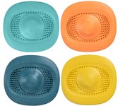 4 piezas cubierta del fregadero cubierta de drenaje de piso silicona drenaje colador pelo Catcher tapón cocina fregadero cubierta Universal drenaje Pctor silicona pelo Catcher