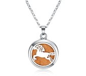 New Cute cat Aroma Diffuser Pendant Stainless Steel Magnetic Aromatherapy Essential Oil Diffuser Perfume Locket Necklace Jewelry