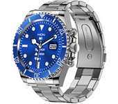 Nuevo reloj inteligente con llamadas Bluetooth, bisel giratorio, música, detección de frecuencia cardíaca y presión arterial, reloj inteligente para hombres