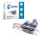 Donkey pc Donkey pc - Tarjeta PCI Express con 2 Puertos Serie DB9 RS232 + 1 Tarjeta adaptadora de Puerto LPT Paralelo DB25 para PC. DONKPCIE1P2S Tarjetas pci
