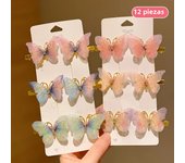6/12/24/36 pieces of sweet girl butterfly hairpins that do not hurt hair, super nice and cute hairpins