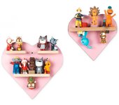 Juego de corazones de madera estantería infantil Toniebox figuras estantería de pared Tonies Juego de corazones de madera estantería infantil Toniebox figuras estantería de pared Tonies
