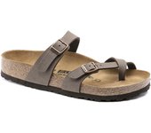 Sandalias Birkenstock Mayari Birko-Flor Nubuck para mujer en color gris