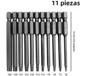 Car Tool Torx Security Head Screwdriver Drill Set Magnetic Extension Adapter Star Hex Spline Bit for Car Electric Drill 11/12pcs