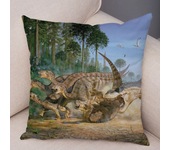 Jurassic Dinosaur Cushion Cover Decorative Wild Animal Print Pillowcase for Car Sofa Home Decor  45x45cm