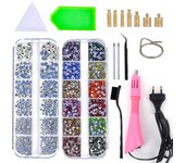 EU /US Purple / Pink Hotfix Rhinestone Applicator hot fix Applicator Fast Heating Iron-on Wand Heat-fix Tool