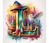 Harry Potter Fantasy Castle And Owl Letters 5D Diamond Painting Art Magical Alphabet Witch House Cross Stitch Mosaic Home Decor