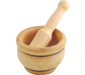 Metaltex Mortero de Madera con Maza de Ø12cm para Utensilios de Cocina