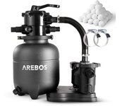 AREBOS Sistema de Filtrado de Arena con Bomba de 350 W - Eficiente y Fácil de Usar