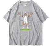 Bellingham Celebrates Action LOGO Short Sleeve T-shirt for Real Madrid Fans Commemorating The Summer Crewneck England Team