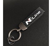 Carbon Leather Letter N Line Keychain Women Men Car Keyring For i20 i10 i30 Car N Line Keychain Accessories