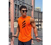 2023 Summer New Trend Men's Pullover Round Neck Mesh Tank Top  Sports Fitness running Top Sleeveless Quick Drying Tank Top