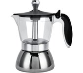 Estuva Esso Percolador Transparente Moderno Arce Inoxidable Vidrio Italiano 4 Tazas Cafetera de Acero Inoxidable Estora Moka Pot Cafetera Suministros de Cocina