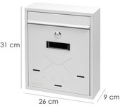 SANCO STORE - SATURNIA Buzón Maurer Square 31x26x9,0 cm. Blanco