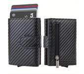 Rfid Credit Card Holder Wallets Men Black Magic Trifold Leather Slim Mini Wallet Small Money Bag Male Purses Carteira Masculina