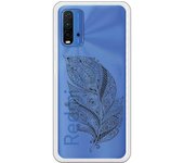 Funda compatible con Xiaomi Redmi 9T/Pocophone M3 - Pluma mandala