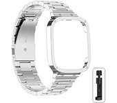 For Redmi Watch 3/3 Active Stainless Steel Strap Metal Strap+Protective Cover Suitable for Mi Watch Lite 3 Bracelet
