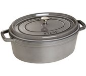 Staub La Cocotte 33 cm, ovalado, Gris grafito, Hierro fundido