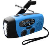 Radio De Emergencia Con Luz De LED Y Crank De Mano 2000mAh AM FM NOAA Solar Tenedor De Emergencias Y Camping Con Cargador De Power Bank