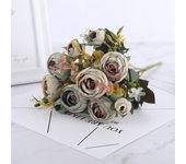 30CM Artificial Roses European Silk Tea Pod Wedding Holiday Party Bridal Decoration Home Vase Flower Arrangement Accessories