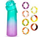 Flavored Water Bottle With 7 Flavour Pods Air Water Up Bottle Frosted Black 650ml Air Starter Up Set Water Cup For Camping Sport Kr