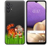 Tumundosmartphone Funda Gel Transparente para Samsung Galaxy A32 5G diseño Tigre Dibujos