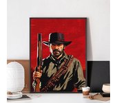 Game TV-Red-Dead-Redemption 2 Poster No Framed Kraft Club Bar Paper Vintage Poster Wall Art Painting Bedroom Study Stickers