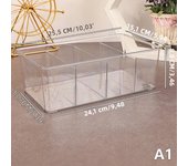 Tea Bag Storage Box Office Multifunctional Storage Box with Lid Acrylic Organizer Coffee Bag Compartment Box