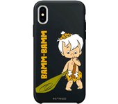 Funda original compatible con Iphone X-Xs Negro con un diseño de Fintstones Bamm Bamm