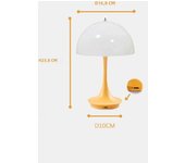 Modern Simple Acrylic Pod Desktop Decorative Table Lamp for Dining Room, Bar, Study Room Home Decoration, White/Pink/Yellow/Grey