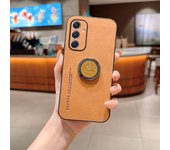 Sheepskin Leather Ring Holder Case for Samsung Galaxy S8 S9 S10 S20 S21 S22 S23 S24 Plus Ultra Note20Ultra S20FE S23FE Cover
