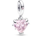 Pandora Charm Colgante Árbol de la Familia y Corazón Rosa 792654C01 , para Mujer
