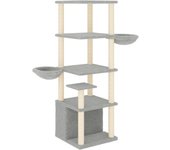 Rascador para Gatos con postes de isal gris Claro 72 cm