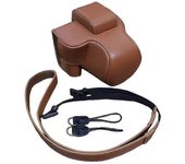 Para Canon EOS R50/R100 desmontable Pu Cuero Cámara Bolsa cubierta protectora con Correa de hombro