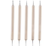 KRABALL For Embossing Pattern Point Drill Creasing Pen With DIY Ball Styluses Tools Spiral Double Head Clay Sculpting Tools