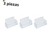 1/3/6pcs Acrylic Business Card Holder for Desk, Clear Plastic Business Cards Display Holders Stand, Fits 30-50 Business Cards