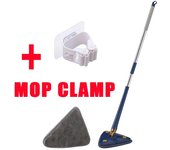 Rotatable Cleaning Mop Telescopic Triangle Spin Mop Long Handle Squeeze Quick Dry Mops for Floor Ceiling Household Cleaning Tool