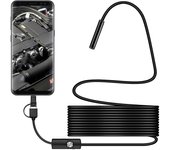 FUERS Android Endoscope Camera 3 IN1 Micro USB Type C  Borescope Mini Camera Waterproof LED Car Inspection For HUAWEI XIAOMI PC