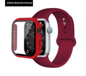 Glass+Case+Strap for Apple Watch Band 45mm 44mm 41mm 40mm 38mm 42mm Screen Protectors for Apple IWatch Series 9 8 7 6 SE 5 3 4